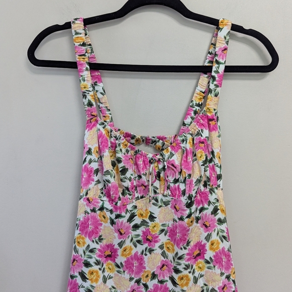 For Love And Lemons June Floral Mini Dress Milkmaid Babydoll - Picture 6 of 15